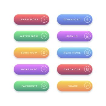 Free Vector | Gradient call to action buttons collection