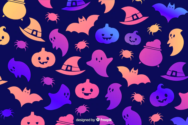 Free Vector | Gradient halloween elements background