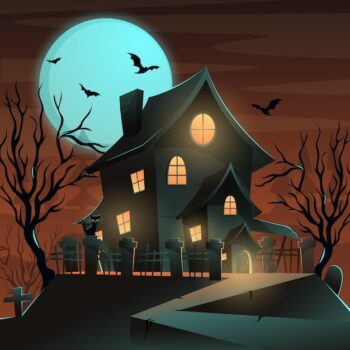 Free Vector | Gradient halloween house illustration