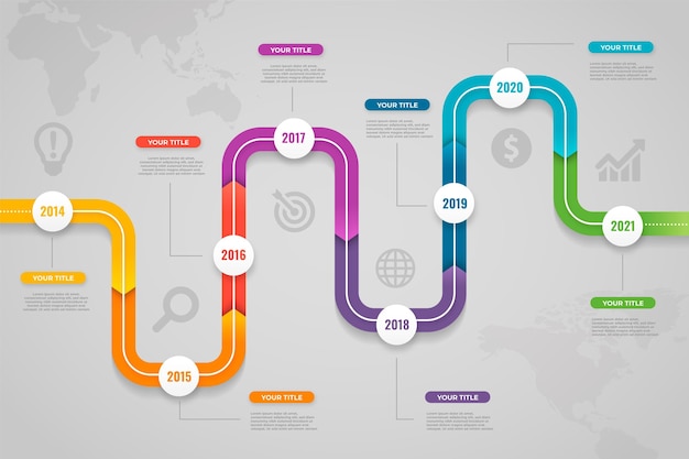 Free Vector | Gradient infographic timeline design