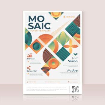 Free Vector | Gradient mosaic flyer