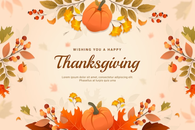 Free Vector | Gradient thanksgiving background