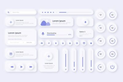 Free Vector | Gradient ui/ux elements collection