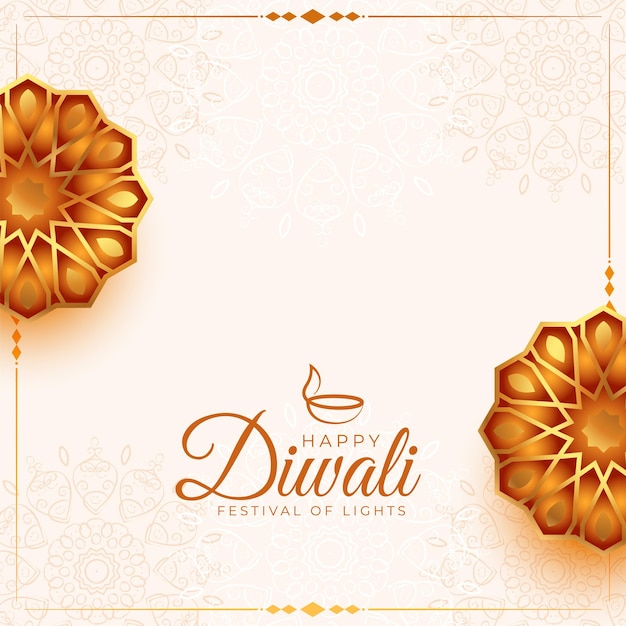 Free Vector | Greeitng design for diwali festival