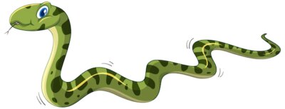 Free Vector | Green snake cartoon character isolated on white background