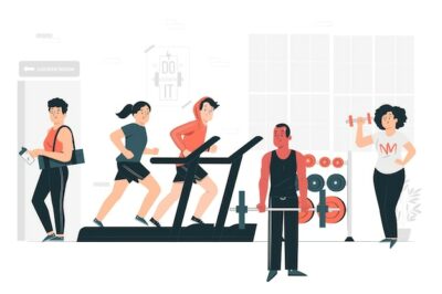 Free Vector | Gym concept illustration