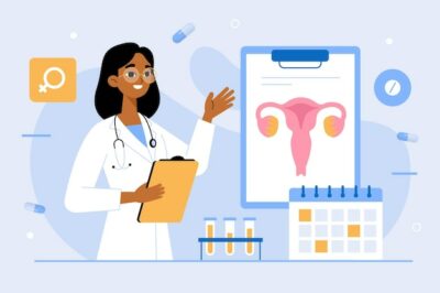 Free Vector | Gynecology check-up illustration