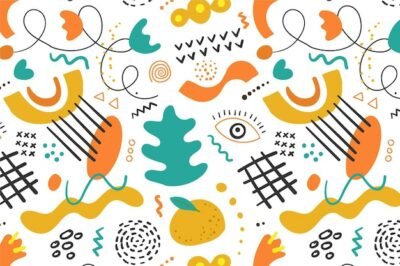 Free Vector | Hand drawn abstract element pattern