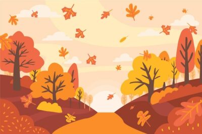 Free Vector | Hand drawn autumn background