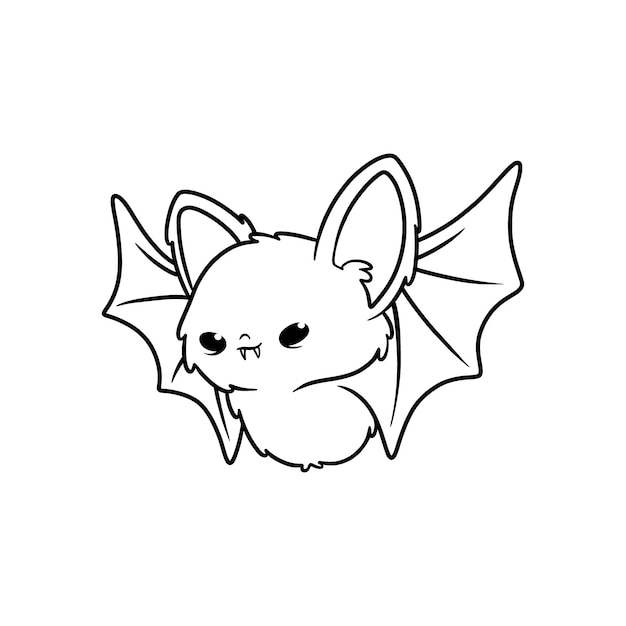 Free Vector | Hand drawn bat outline illustration