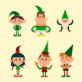 Free Vector | Hand drawn christmas characters collection
