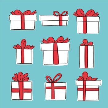 Free Vector | Hand drawn christmas gift collection