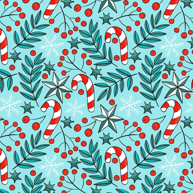 Free Vector | Hand drawn christmas pattern design