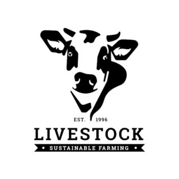 Free Vector | Hand drawn cow logo design