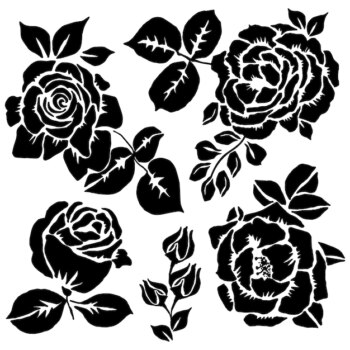Free Vector | Hand drawn flower silhouettes illustration