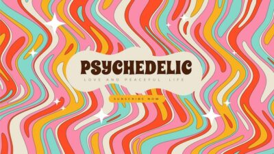 Free Vector | Hand drawn groovy psychedelic youtube thumbnail
