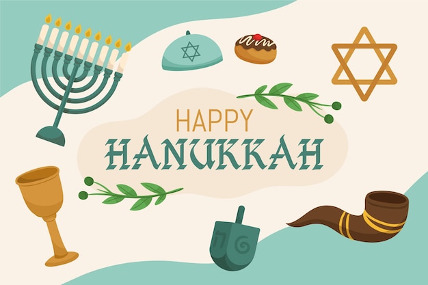 Free Vector | Hand drawn hanukkah concept