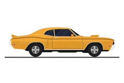 Free Vector | Hand drawn muscle car illustration