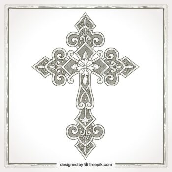 Free Vector | Hand drawn ornamental cross