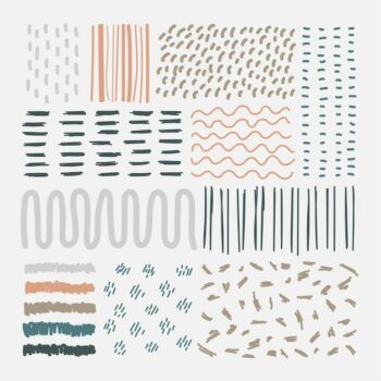 Free Vector | Hand drawn patterned design elements vector set