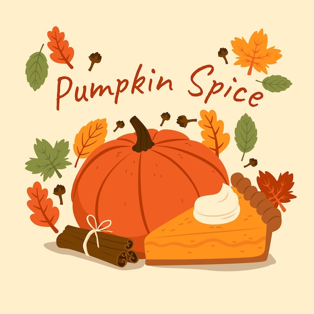 Free Vector | Hand drawn pumpkin spice illustration