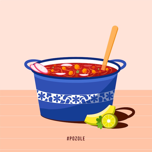 Free Vector | Hand drawn tasty pozole illustration