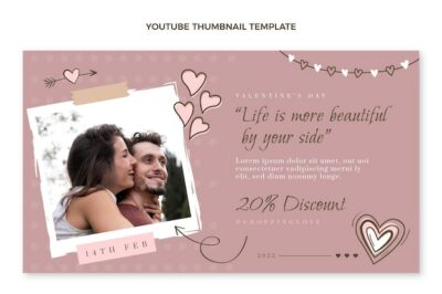 Free Vector | Hand drawn valentine's day youtube thumbnail