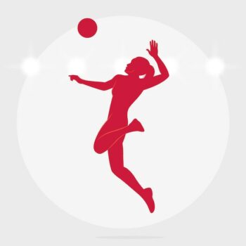 Free Vector | Hand drawn volleyball silhouette