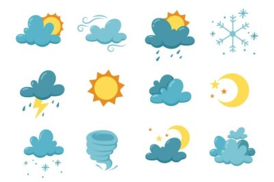Free Vector | Hand drawn weather effects