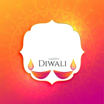 Free Vector | Happy diwali festival background with text space