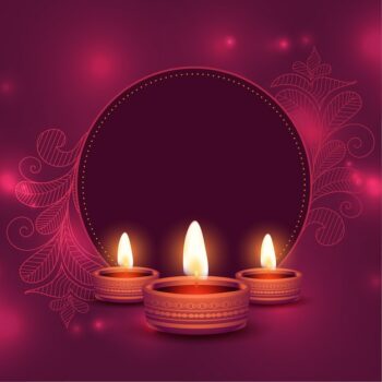Free Vector | Happy diwali shiny greeting with text space