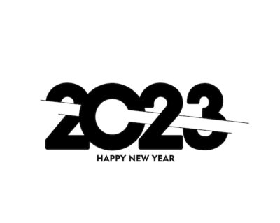 Free Vector | Happy new year 2023 text typography design patter vector illustration