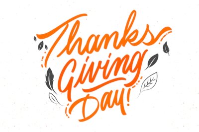 Free Vector | Happy thanksgiving concept with lettering