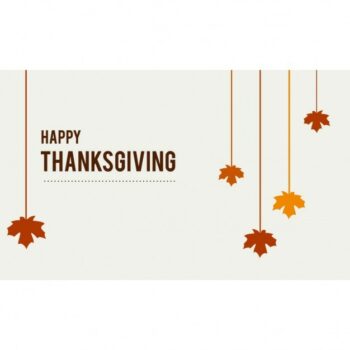 Free Vector | Happy thanksgiving hanging leaves
