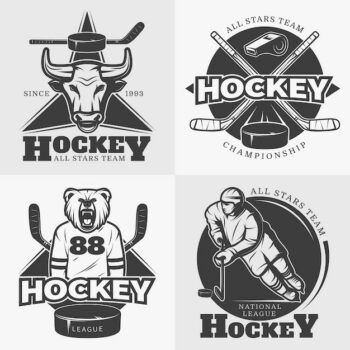 Free Vector | Hockey team design elements