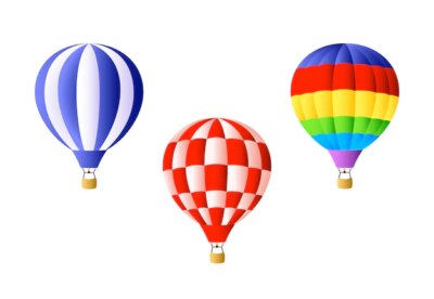 Free Vector | Hot air balloon set