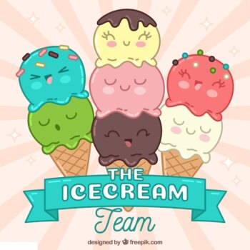 Free Vector | Ice cream characters background