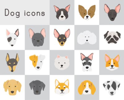 Free Vector | Illustration of dogs collection