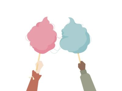 Free Vector | Illustration of hands holding cotton candy