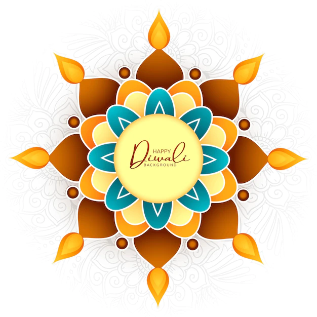 Free Vector | Illustration or greeting card for diwali festival background