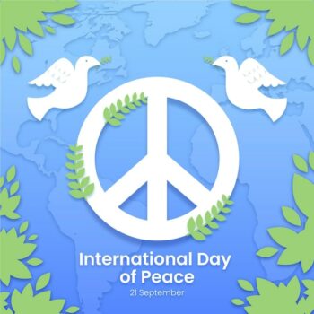 Free Vector | International day of peace with peace sign