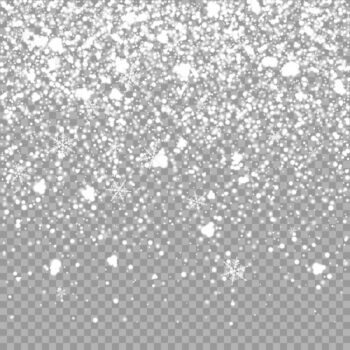 Free Vector | Isolated christmas falling white snow overlay on transparent background snowfall backdrop texture