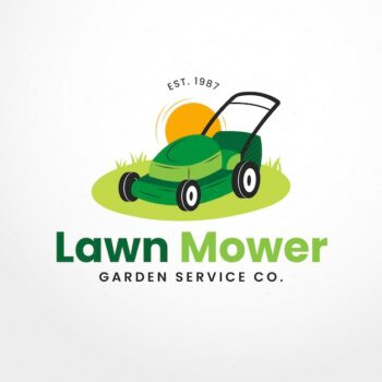 Free Vector | Lawn mower logo template