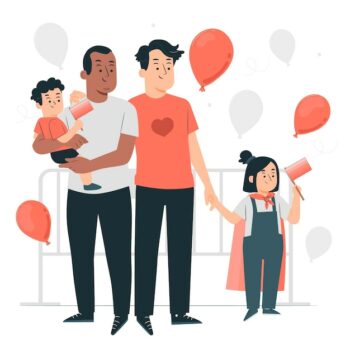 Free Vector | Lgbt family concept illustration