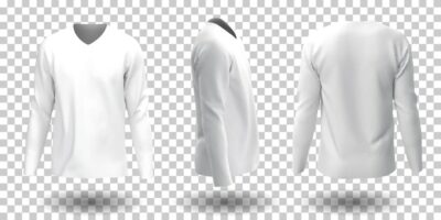 Free Vector | Long sleeves white t-shirt mockup