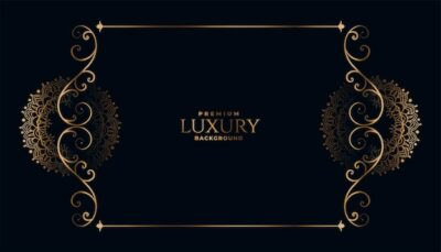 Free Vector | Luxury mandala decoration invitation banner design with text space
