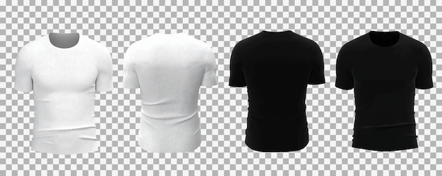 Free Vector | Male white and black t-shirt collection