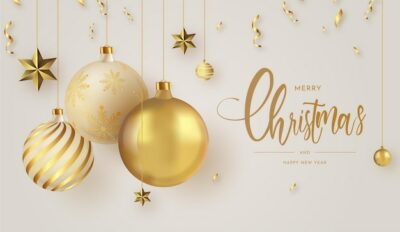 Free Vector | Merry christmas and and happy new year banner background