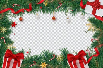 Free Vector | Merry christmas background with realistic christmas decoration