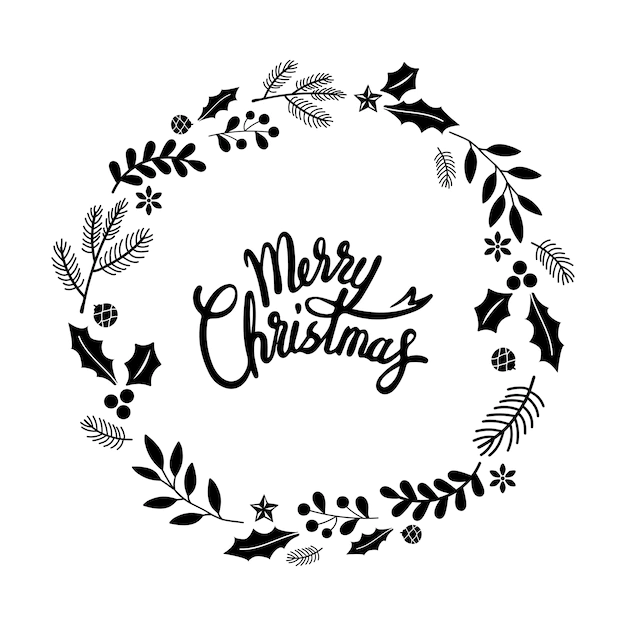 Free Vector | Merry christmas greeting badge